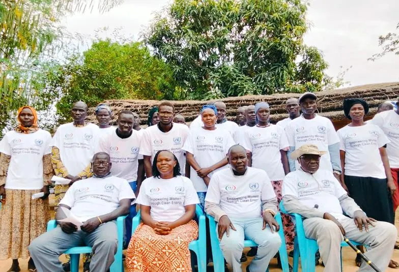 Stakeholders who joined the launch of the clean energy initiative in matching project T-shirts.